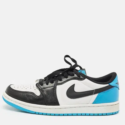 Pre-owned Air Jordans Multicolor Leather Jordan 1 Low Og Power Blue Sneakers Size 40