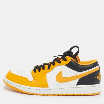 Pre-owned Air Jordans Multicolor Leather Jordan 1 Low Taxi Sneakers Size 43