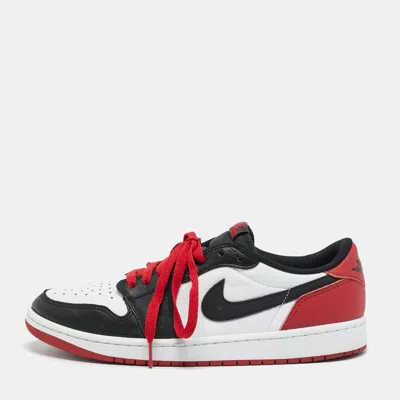 Pre-owned Air Jordans Multicolor Leather Jordan 1 Retro Low Og Black Toe Sneakers Size 44.5