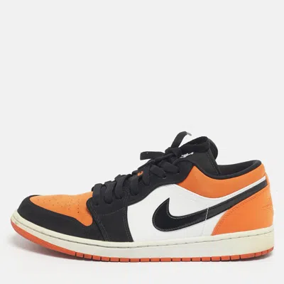 Pre-owned Air Jordans Multicolor Nubuck Leather Jordan 1 Low Shattered Backboard Sneakers Size 45