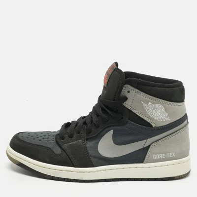Pre-owned Air Jordans Multicolor Nubuck Leather Jordan 1 Retro High Element Gore-tex Black Particle Grey Sneakers Size 42.