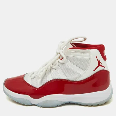 Pre-owned Air Jordans Red Patent Leather Jordan 11 Retro Cherry Sneakers Size 43