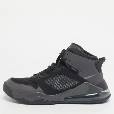 Pre-owned Air Jordans Two Tone Coated Canvas And Leather Jordan Son Of Mars High Top Sneakers Size 45 In Black