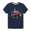 Air Waves Americana Tractor Little & Big Kid Boys Crew Neck Short Sleeve Flag Regular Fit Graphic T-shirt In Black