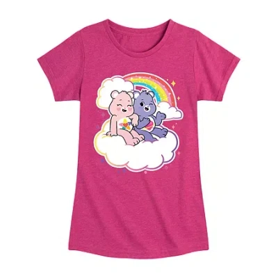 Air Waves Big Kid Girls Crew Neck Short Sleeve Care Bears T-shirt In Pink