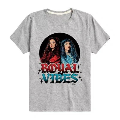 Air Waves Big Kid Girls Crew Neck Short Sleeve Descendants T-shirt In Gray