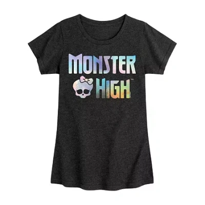 Air Waves Big Kid Girls Crew Neck Short Sleeve Monsters High T-shirt In Black