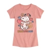 Air Waves Big Kid Girls Crew Neck Short Sleeve Peanuts T-shirt In Transparent