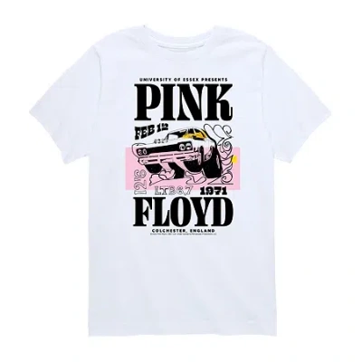 Air Waves Big Kid Girls Crew Neck Short Sleeve Pink Floyd T-shirt In White