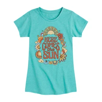 Air Waves Big Kid Girls Crew Neck Short Sleeve The Beatles T-shirt In Green