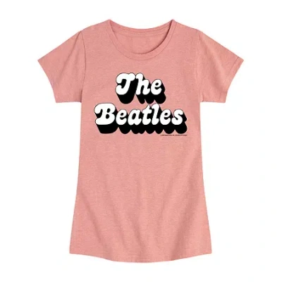 Air Waves Big Kid Girls Crew Neck Short Sleeve The Beatles T-shirt In Pink