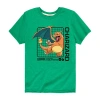 Air Waves Charizard Little & Big Kid Boys Crew Neck Short Sleeve Regular Fit Pokeman Graphic T-shirt In Green