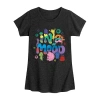 Air Waves In A Mood Big Kid Girls Crew Neck Short Sleeve Inside Out T-shirt In Black