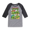 Air Waves Little & Big Kid Boys Crew Neck 3/4 Sleeve Regular Fit Teenage Mutant Ninja Turtles Graphic T-shirt In Multi