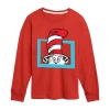 Air Waves Little & Big Kid Boys Crew Neck Long Sleeve Regular Fit Dr. Seuss Graphic T-shirt In Red