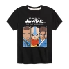 Air Waves Little & Big Kid Boys Crew Neck Short Sleeve Regular Fit Avatar-the Last Airbender Graphic T-shirt In Black