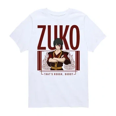 Air Waves Little & Big Kid Boys Crew Neck Short Sleeve Regular Fit Avatar-the Last Airbender Graphic T-shirt In White