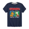Air Waves Little & Big Kid Boys Crew Neck Short Sleeve Regular Fit Garfield Graphic T-shirt In Blue
