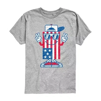Air Waves Little & Big Kid Boys Crew Neck Short Sleeve Regular Fit Graphic T-shirt In Gray