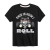 Air Waves Little & Big Kid Boys Crew Neck Short Sleeve Regular Fit Hot Wheels Graphic T-shirt In Black