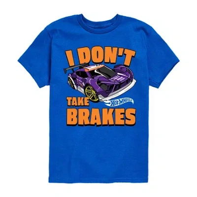 Air Waves Little & Big Kid Boys Crew Neck Short Sleeve Regular Fit Hot Wheels Graphic T-shirt In Blue