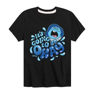 Air Waves Little & Big Kid Boys Crew Neck Short Sleeve Regular Fit Inside Out Graphic T-shirt In Black