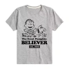 Air Waves Little & Big Kid Boys Crew Neck Short Sleeve Regular Fit Peanuts Graphic T-shirt In Silver