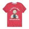 Air Waves Little & Big Kid Boys Crew Neck Short Sleeve Regular Fit Peanuts Graphic T-shirt In Red