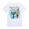 Air Waves Little & Big Kid Boys Crew Neck Short Sleeve Regular Fit Pete The Cat Graphic T-shirt In White
