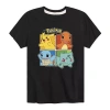 Air Waves Little & Big Kid Boys Crew Neck Short Sleeve Regular Fit Pokeman Graphic T-shirt In Black