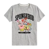 Air Waves Little & Big Kid Boys Crew Neck Short Sleeve Regular Fit Spongebob Graphic T-shirt In Silver
