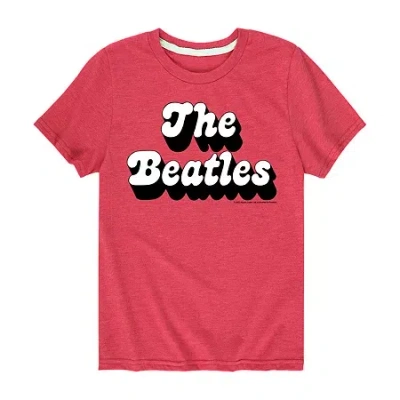 Air Waves Little & Big Kid Boys Crew Neck Short Sleeve Regular Fit The Beatles Graphic T-shirt In Red