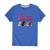 Air Waves Little & Big Kid Girls Crew Neck Short Sleeve Regular Fit Barbie Graphic T-shirt In Blue