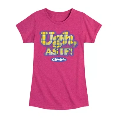 Air Waves Little & Big Kid Girls Crew Neck Short Sleeve Regular Fit Graphic T-shirt In Pink