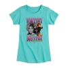 Air Waves Little & Big Kid Girls Crew Neck Short Sleeve Regular Fit Whitney Houston Graphic T-shirt In Blue