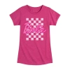 Air Waves Little & Big Kid Girls Round Neck Short Sleeve Regular Fit Barbie Graphic T-shirt In Pink