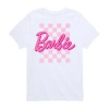 Air Waves Little & Big Kid Girls Round Neck Short Sleeve Regular Fit Barbie Graphic T-shirt In White
