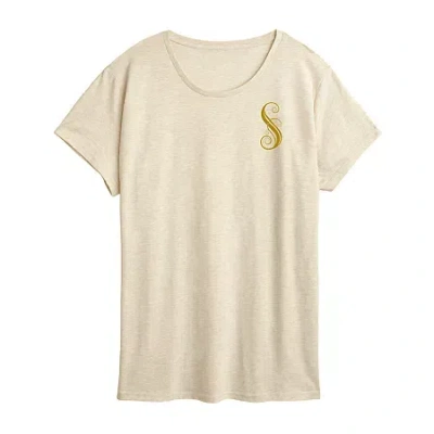 Air Waves Shiz University Womens Crew Neck Short Sleeve Regular Fit Wicked Graphic T-shirt In Neutral