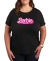Air Waves Trendy Plus Size Graphic T-shirt In Black