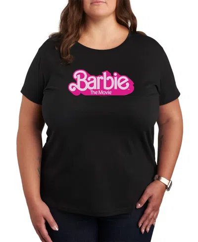 Air Waves Trendy Plus Size Graphic T-shirt In Black