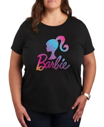 Air Waves Trendy Plus Size Barbie Holiday Graphic T-shirt In Black