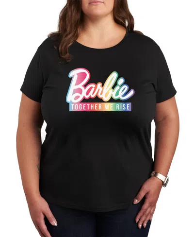 Air Waves Trendy Plus Size Barbie Graphic T-shirt In Black