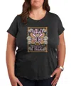 Air Waves Trendy Plus Size Graphic T-shirt In Gray