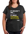 Air Waves Trendy Plus Size Graphic T-shirt In Gray