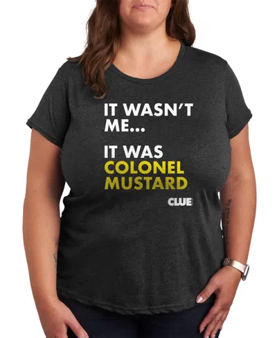 Air Waves Trendy Plus Size Graphic T-shirt In Gray
