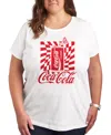Air Waves Trendy Plus Size Coca Cola Graphic T-shirt In White
