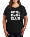 Air Waves Plus Size Trendy Graphic T-shirt In Black