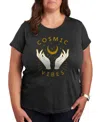 Air Waves Trendy Plus Size Graphic T-shirt In Gray