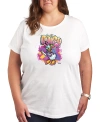 AIR WAVES TRENDY PLUS SIZE DISNEY DAISY DUCK GRAFFITI GRAPHIC T-SHIRT