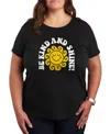 Air Waves Trendy Plus Size Graphic T-shirt In Black